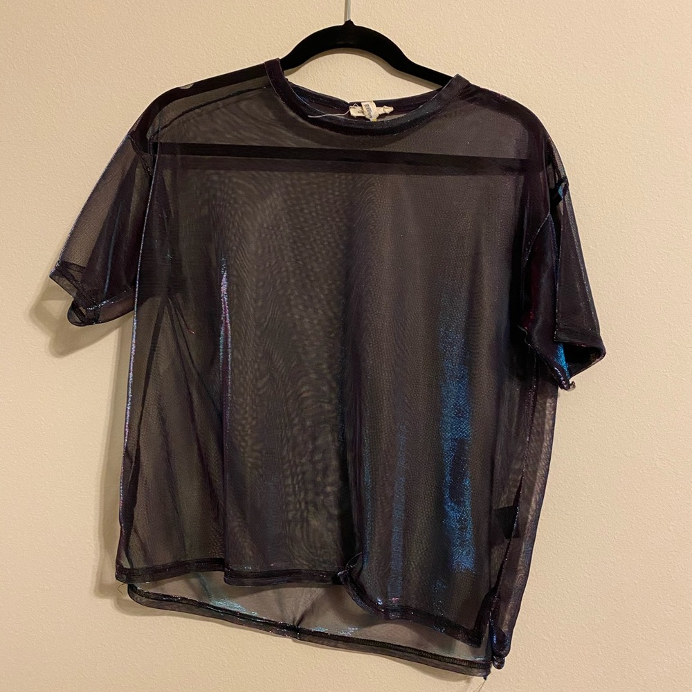 Iridescent Sheer Top